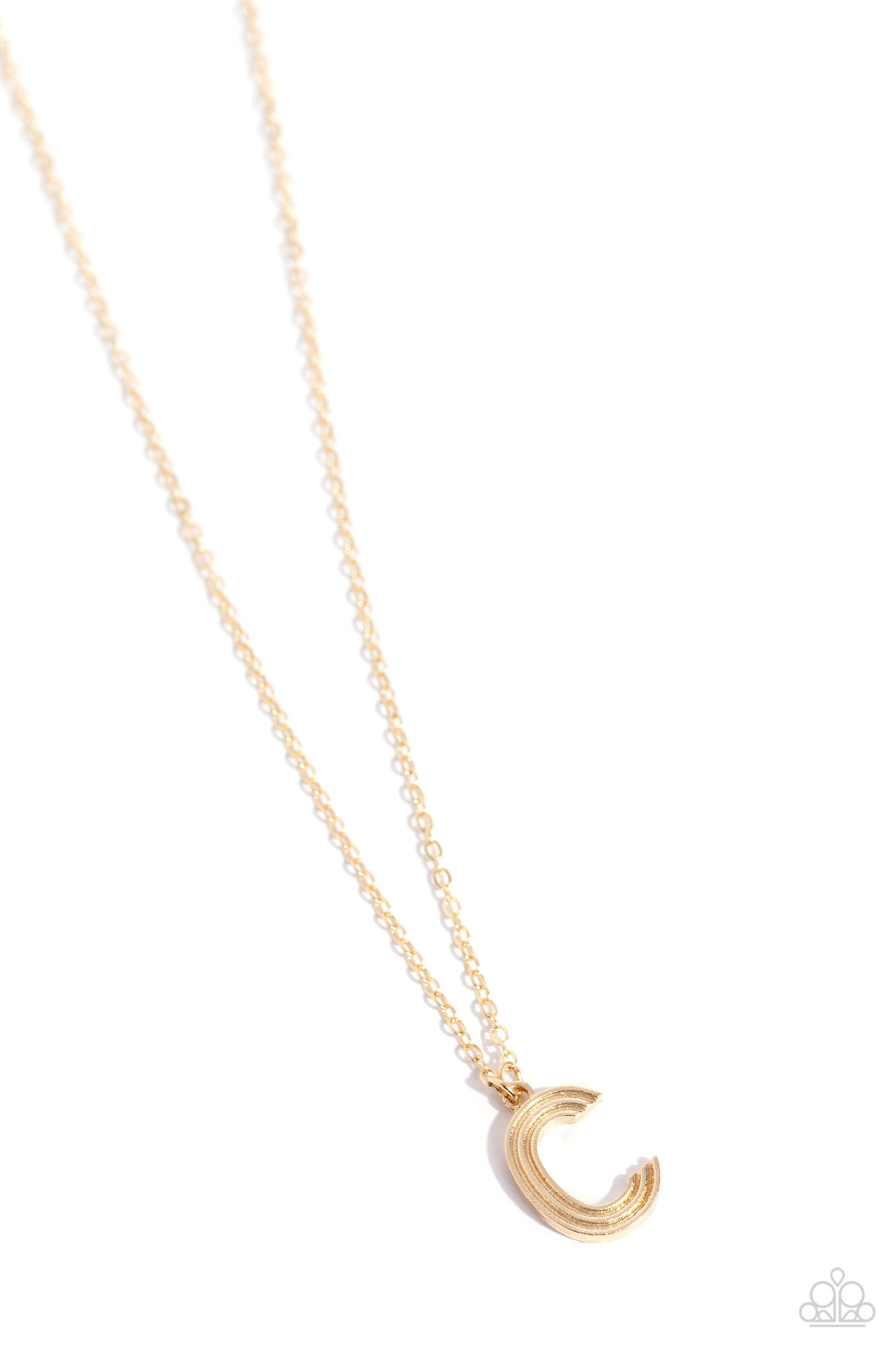 Paparazzi Accessories - Leave Your Initials - Gold - C Necklace