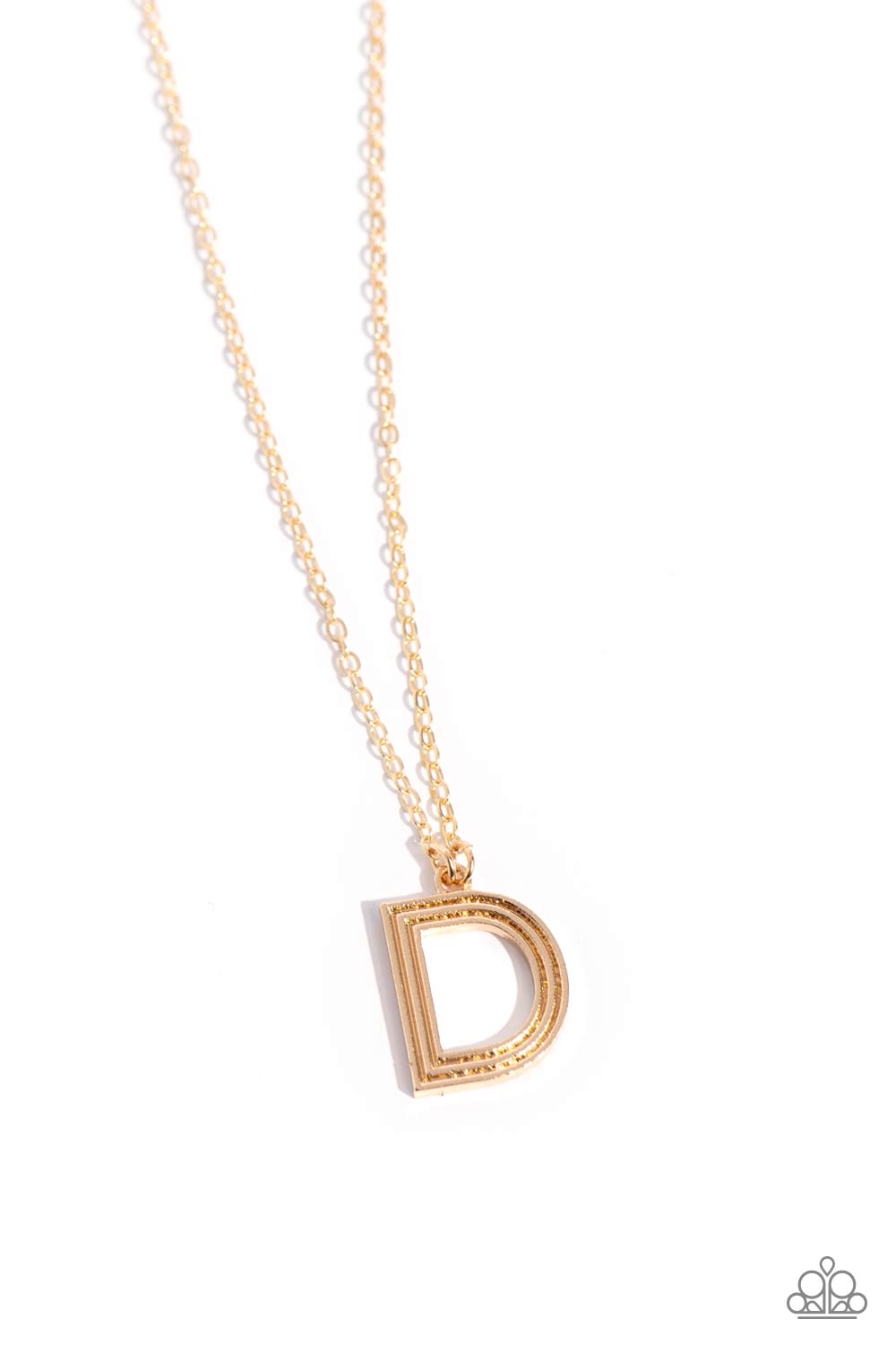 Paparazzi Accessories - Leave Your Initials - Gold - D Necklace