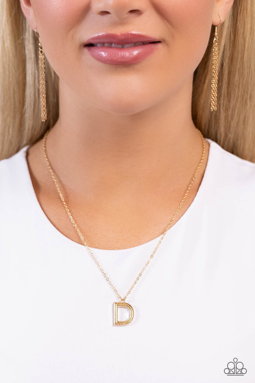 Paparazzi Accessories - Leave Your Initials - Gold - D Necklace