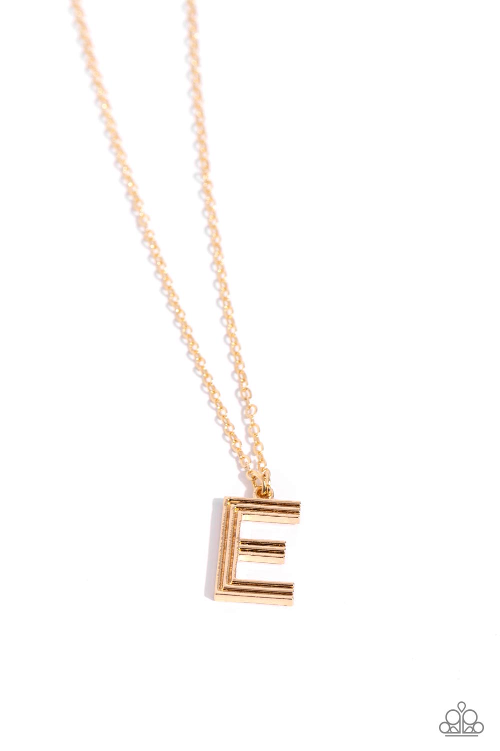 Paparazzi Accessories - Leave Your Initials - Gold - E Necklace