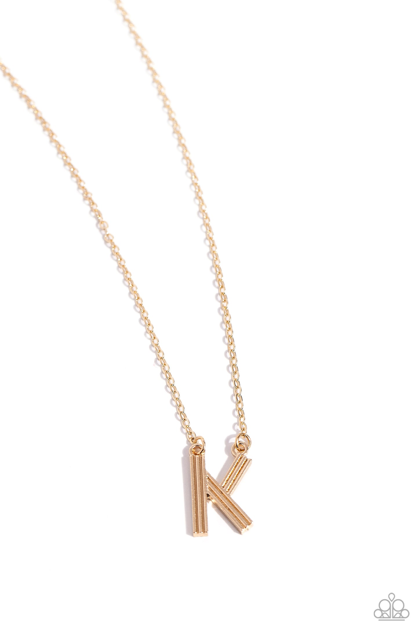 Paparazzi Accessories - Leave Your Initials - Gold - K Necklace