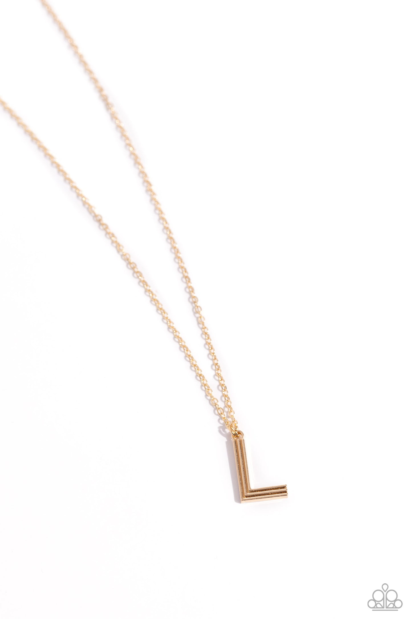 Paparazzi Accessories - Leave Your Initials - Gold - L Necklace