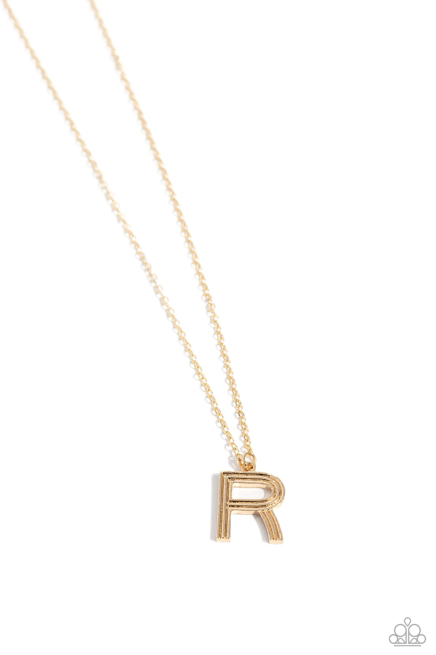 Paparazzi Accessories - Leave Your Initials - Gold - R Necklace