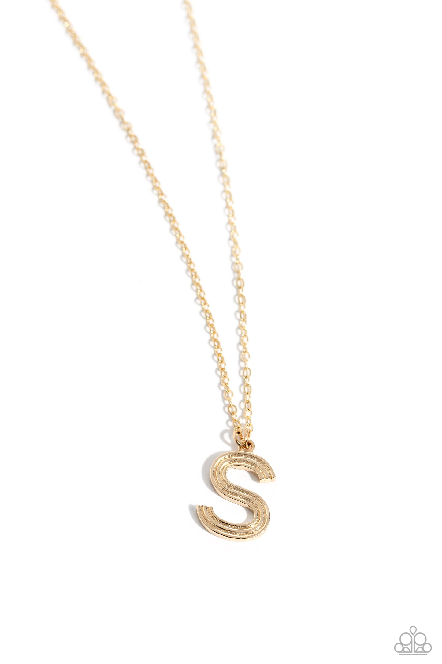 Paparazzi Accessories - Leave Your Initials - Gold - S Necklace