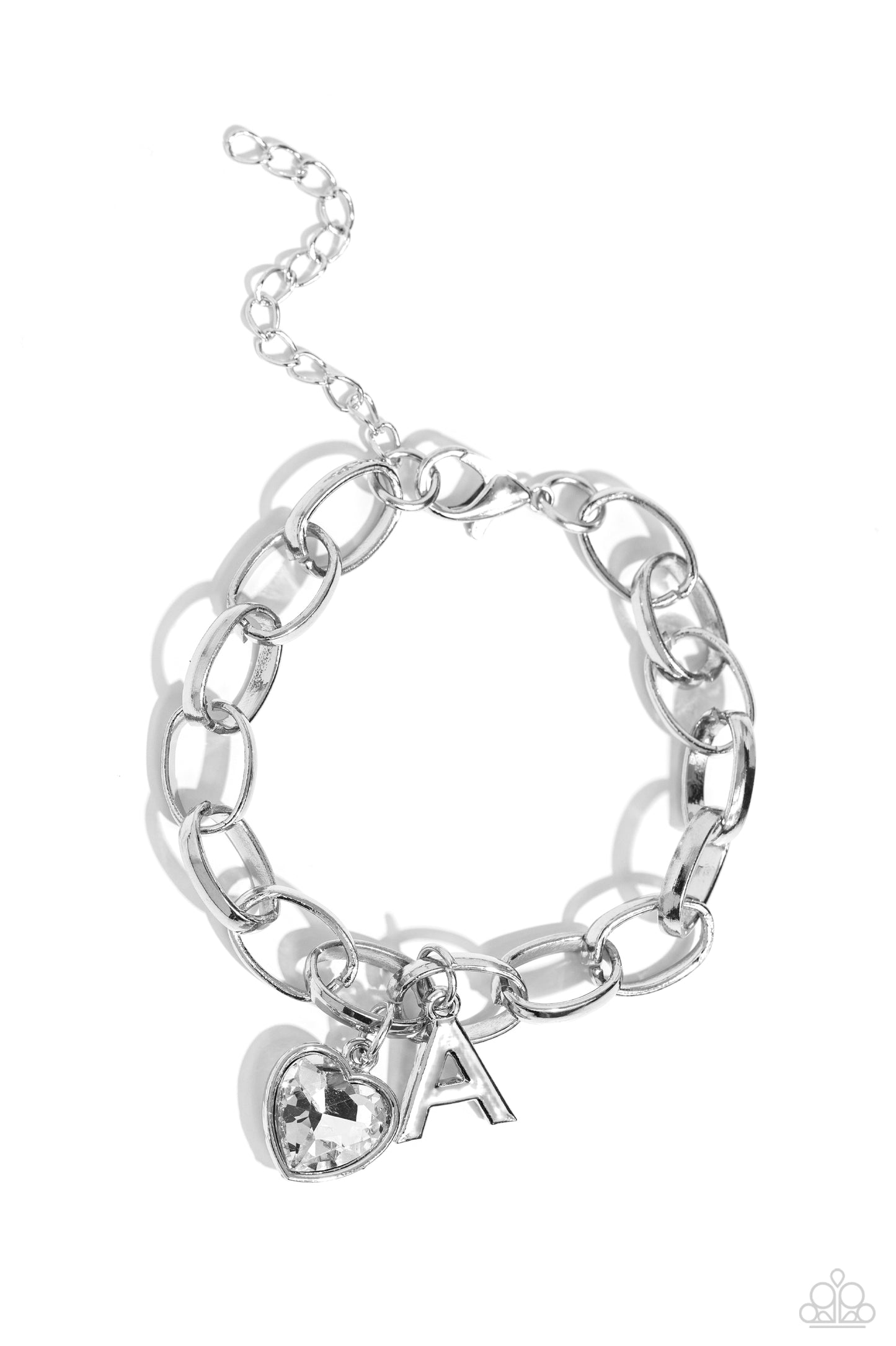 Paparazzi Accessories - Guess Now Its INITIAL - White - A Bracelet